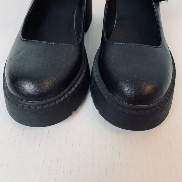 Madden NYC Black Mary Jane Shoe Size 7.5 Platform Chunky Whimsygoth Witchy - Picture 2 of 11